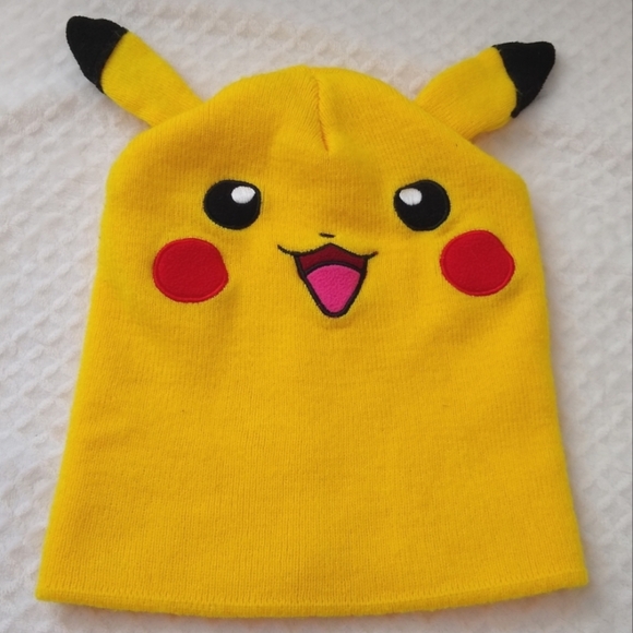 Pokemon Pikachu Yellow Knit Hat Beanie By Game Freak 2017 OSFM - Picture 8 of 8